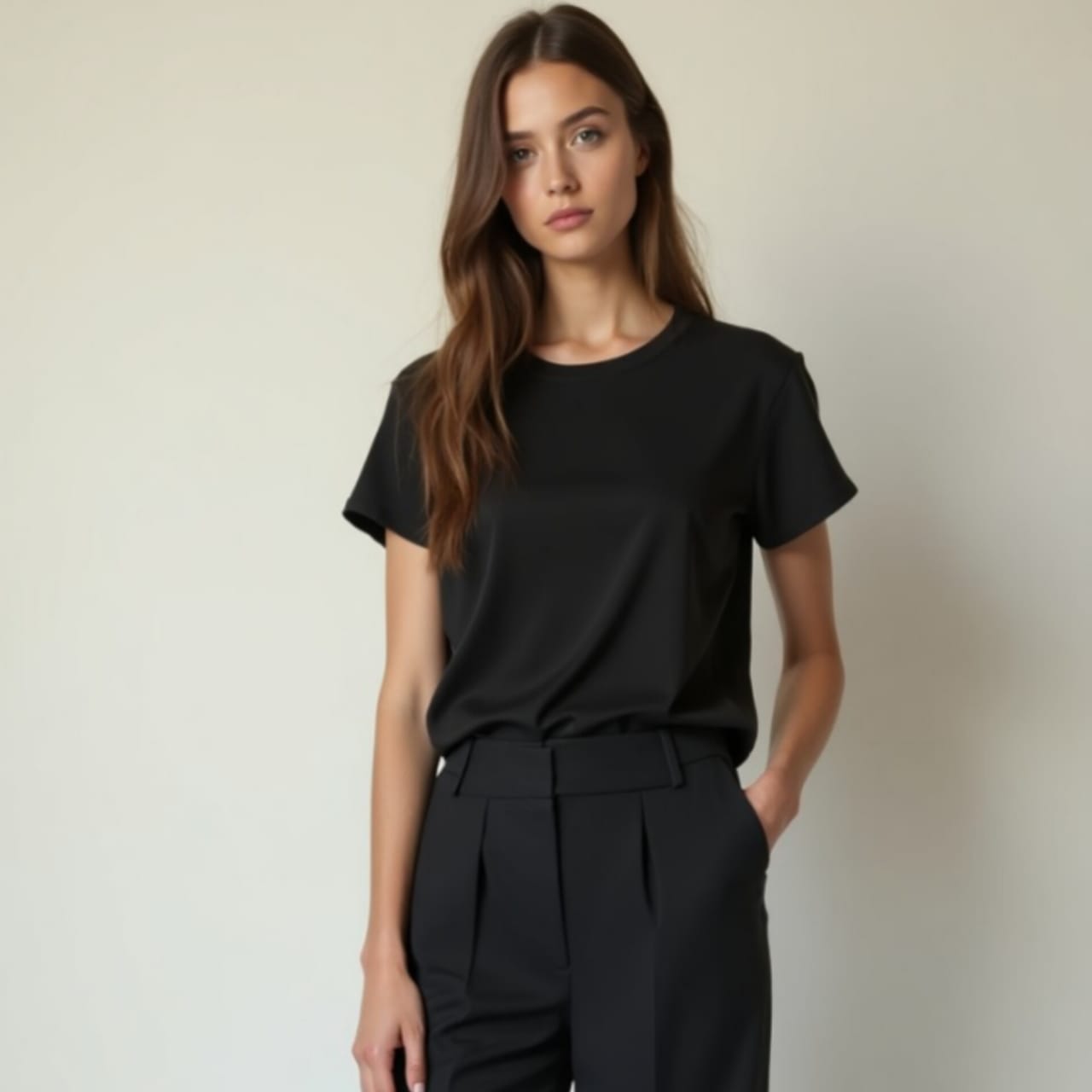 Ladies half sleeve T-shirt